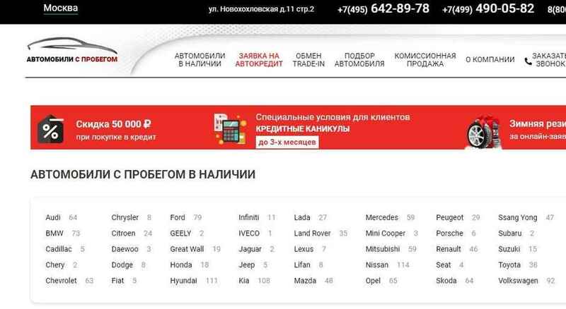 Автосалон Автомобили с пробегом на Новохохловской отзывы